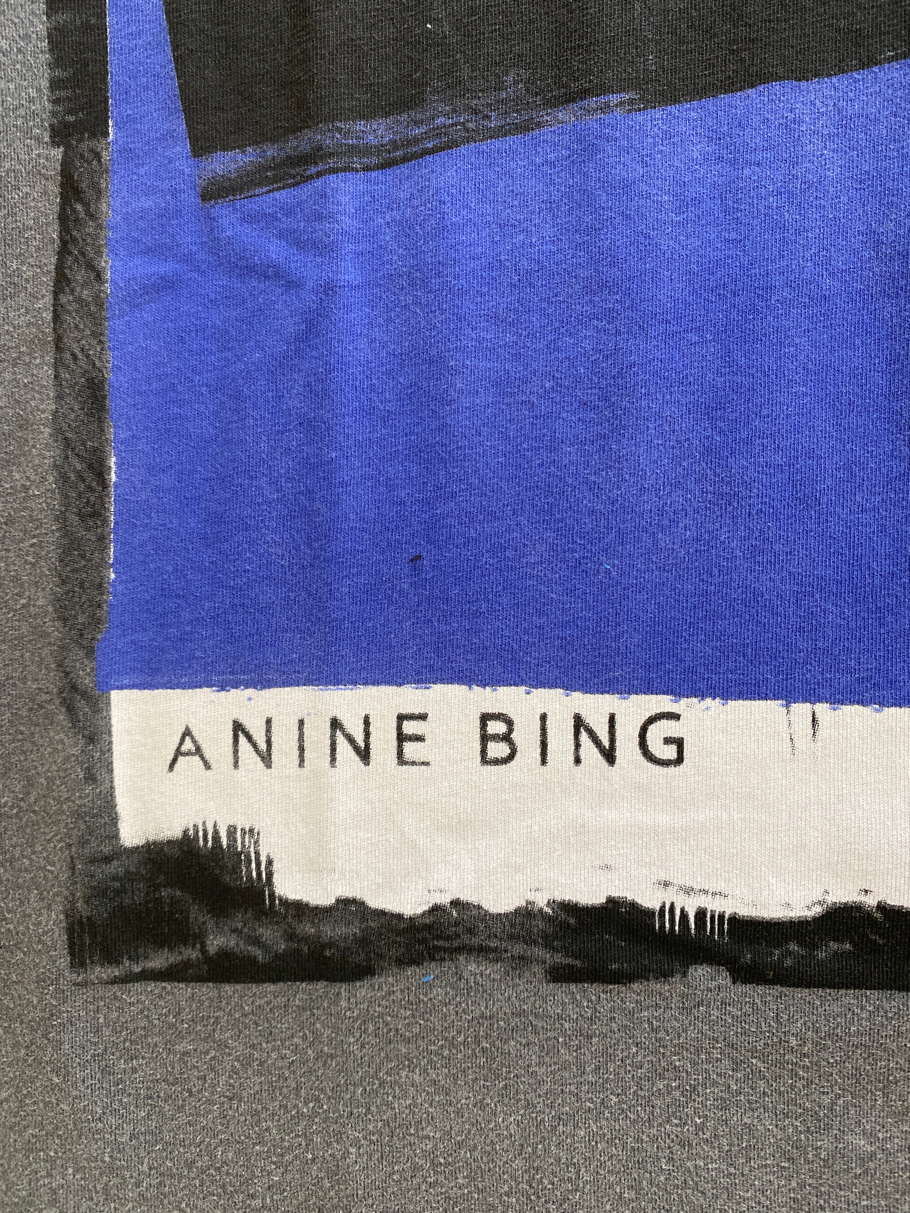 ANINE BING GEORGIE BLUE PAINTING TEE - SIZE XS