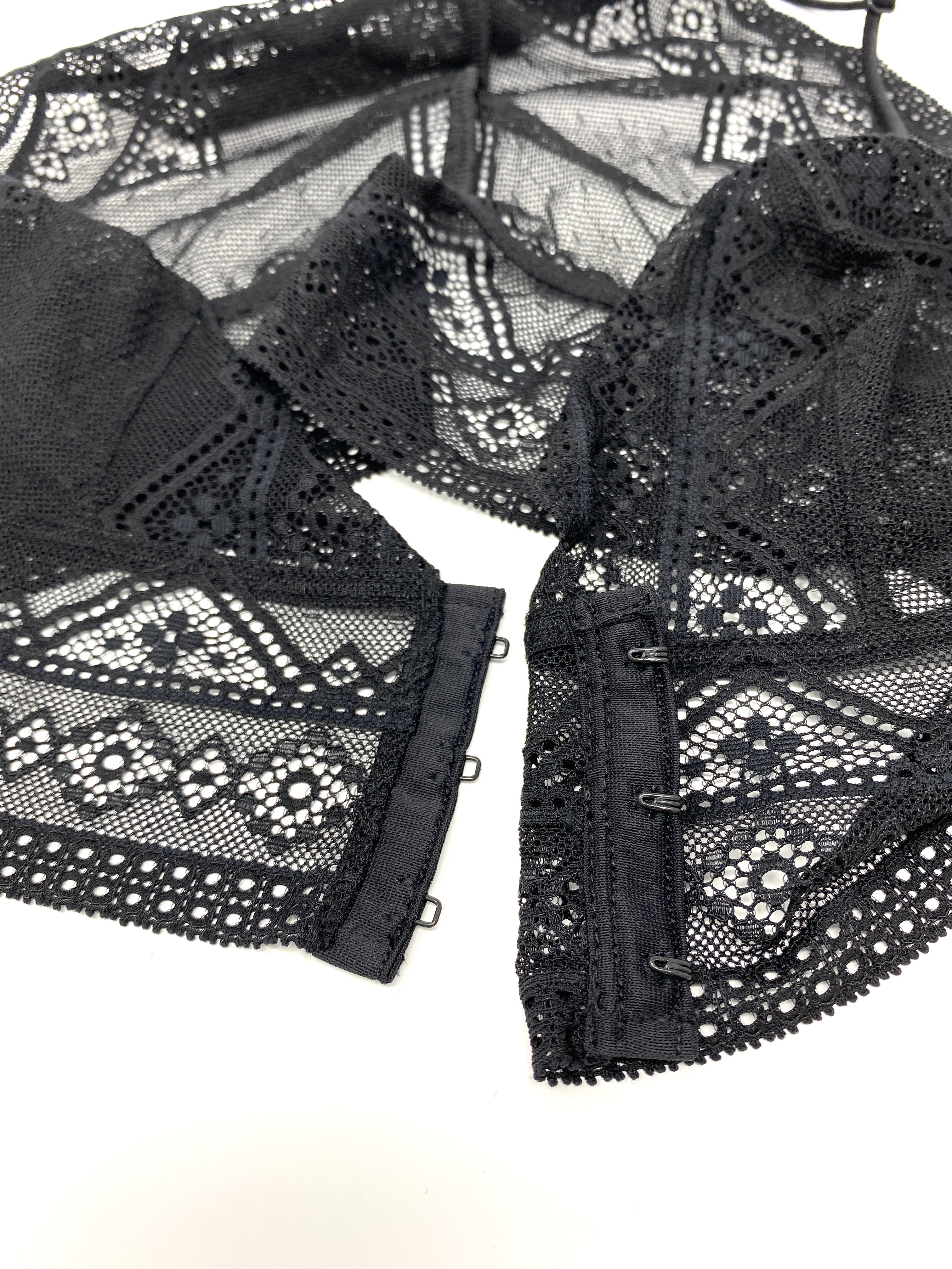ANINE BING BLACK LACE BRA - SIZE S