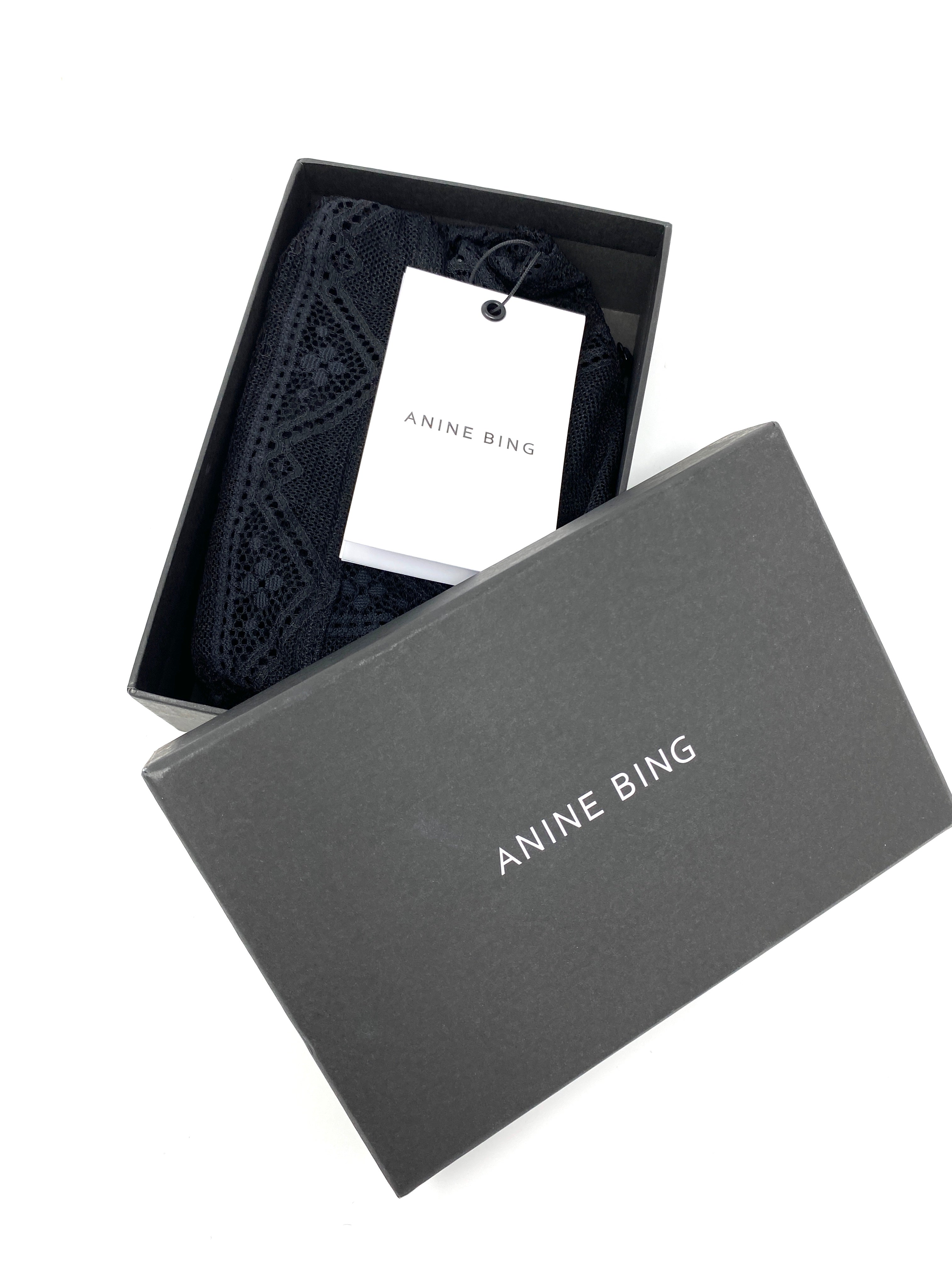 ANINE BING BLACK LACE BRA - SIZE S