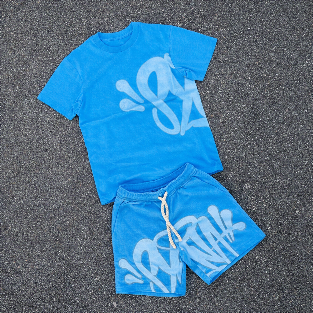 Conjunto Camiseta e Bermuda Syna World azul
