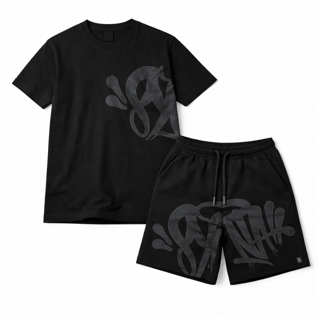 Conjunto Camiseta e Bermuda Syna World All Black