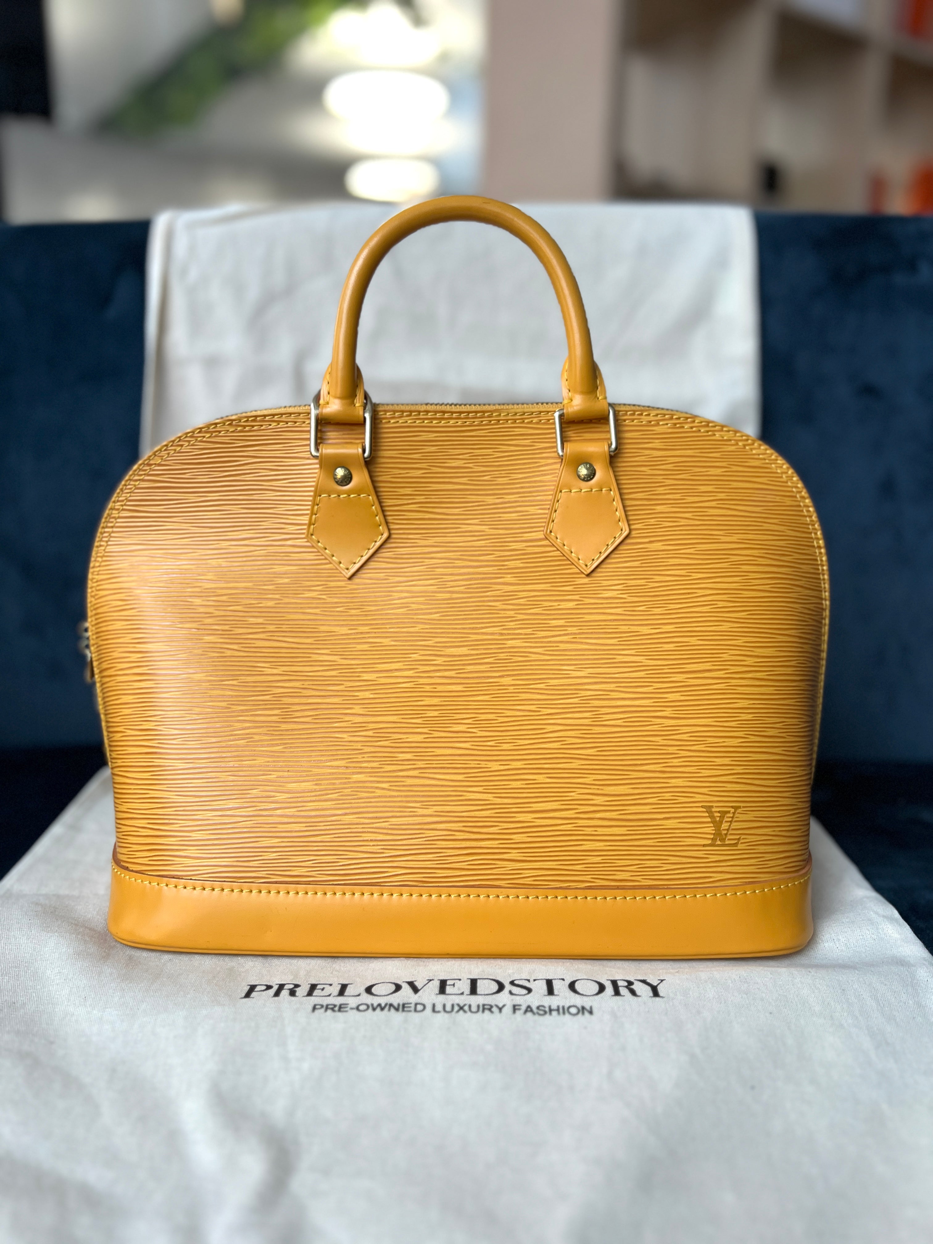 Alma PM in Yellow Epi Leather