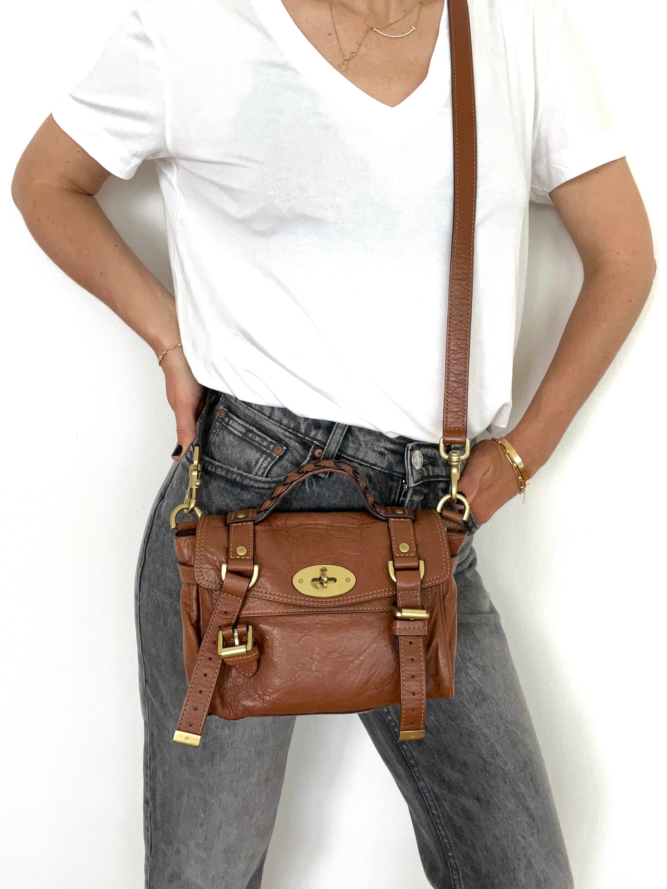 Alexa Mini Tan Buffalo Bag