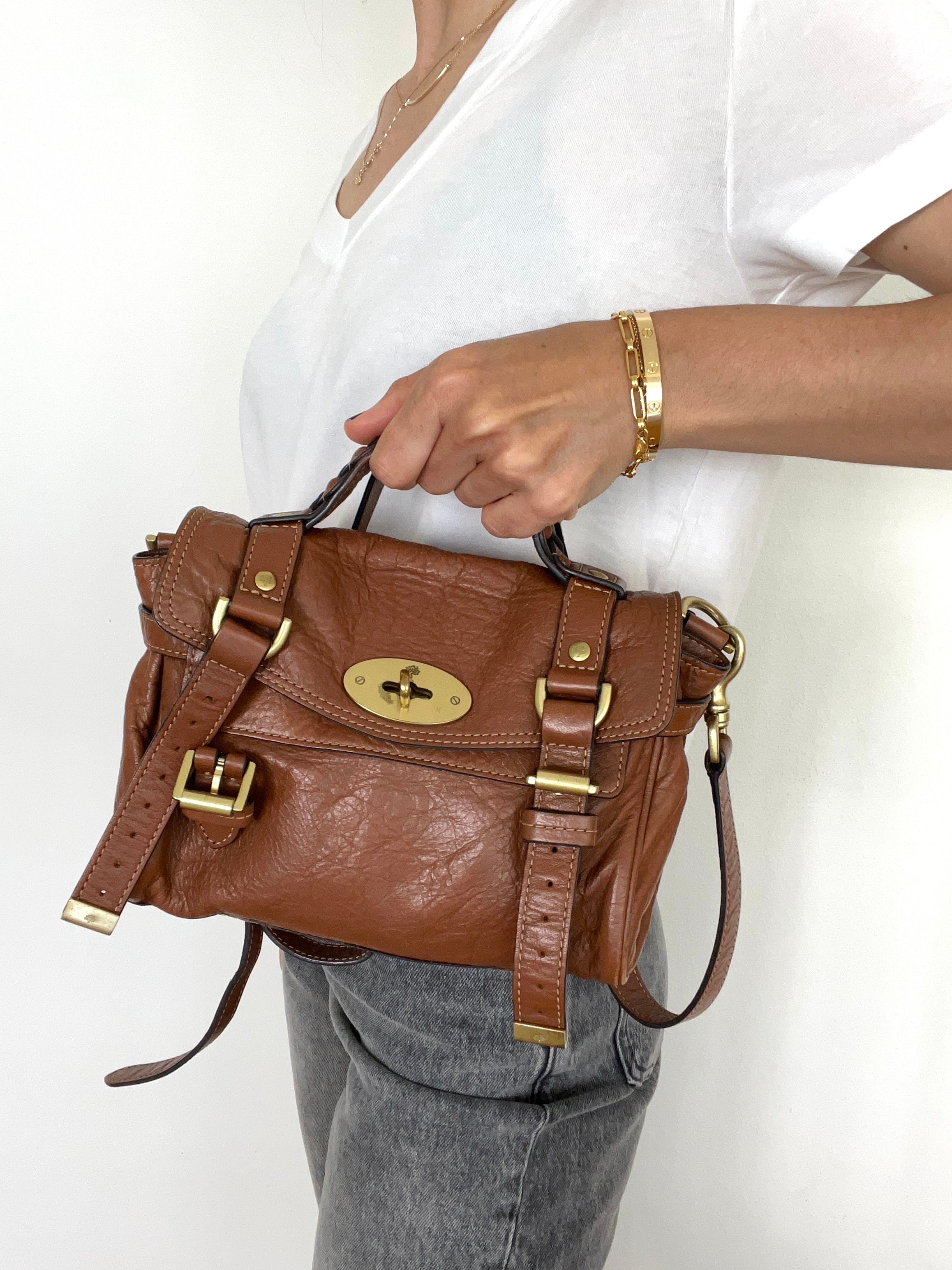 Alexa Mini Tan Buffalo Bag